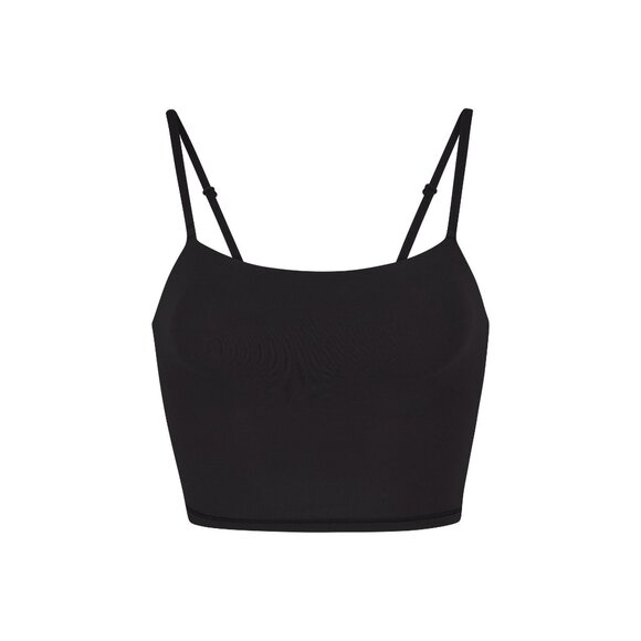 SKIMS Fits Everybody Cropped Cami in Onyx - Picture 4 of 16